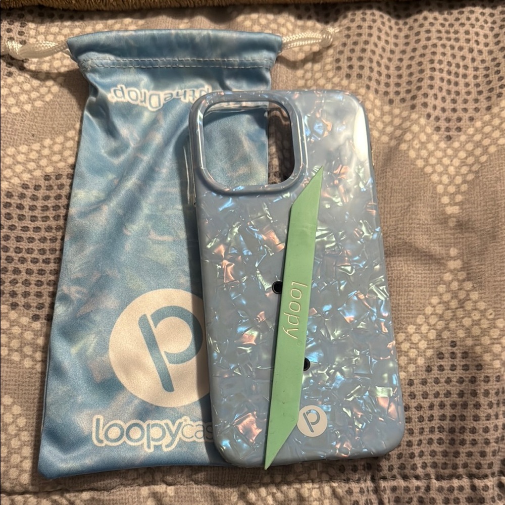 Loopy Case Blue Opal IPhone 15 pro max